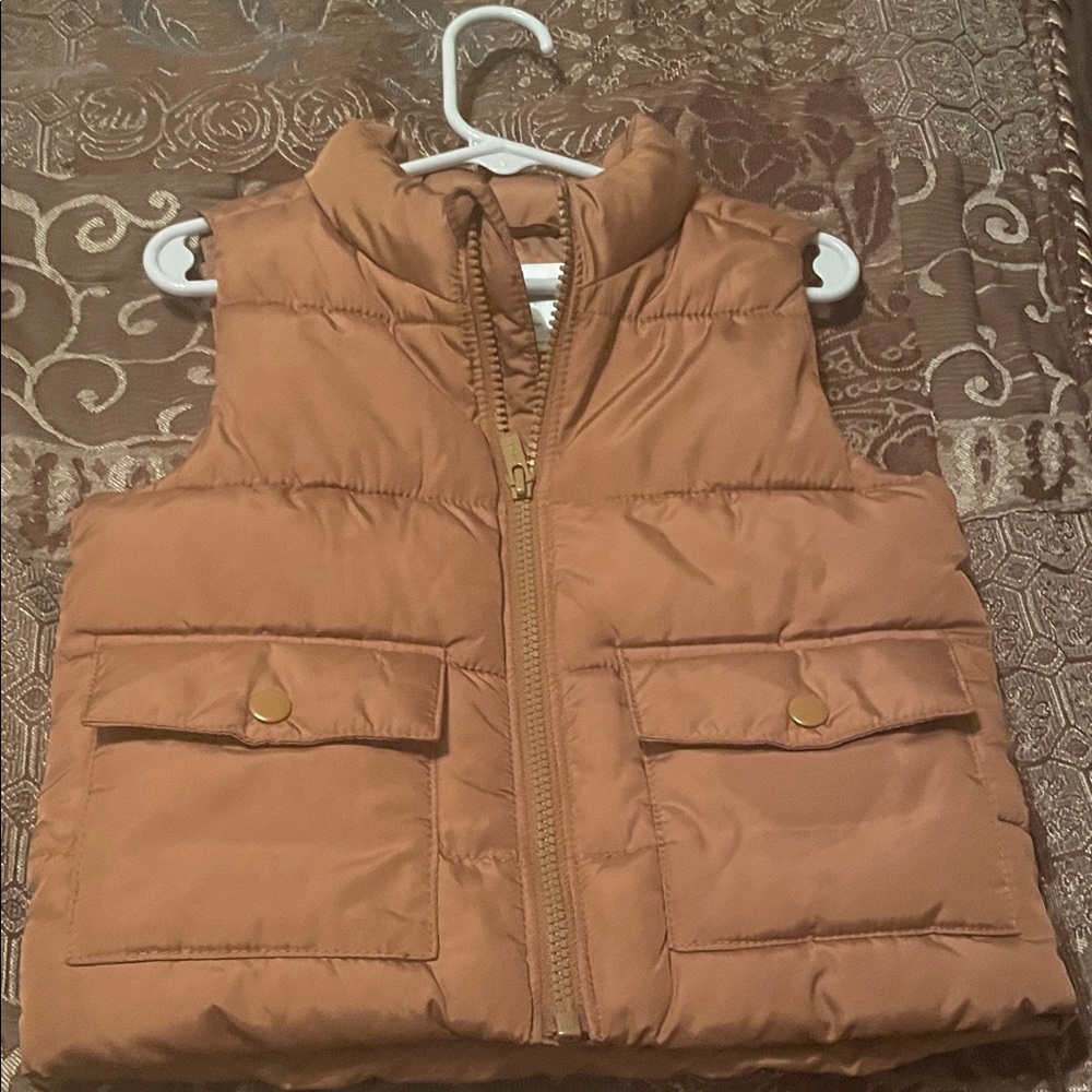 Old Navy Tan Puffer Vest for Kids